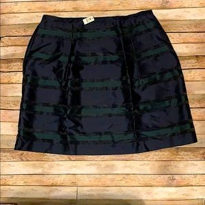 Talbots Navy and Forest green striped skirt 22W
